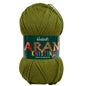 Woodcraft Aran Knitting Crochet yarn 400g 100% Acrylic Olive 39