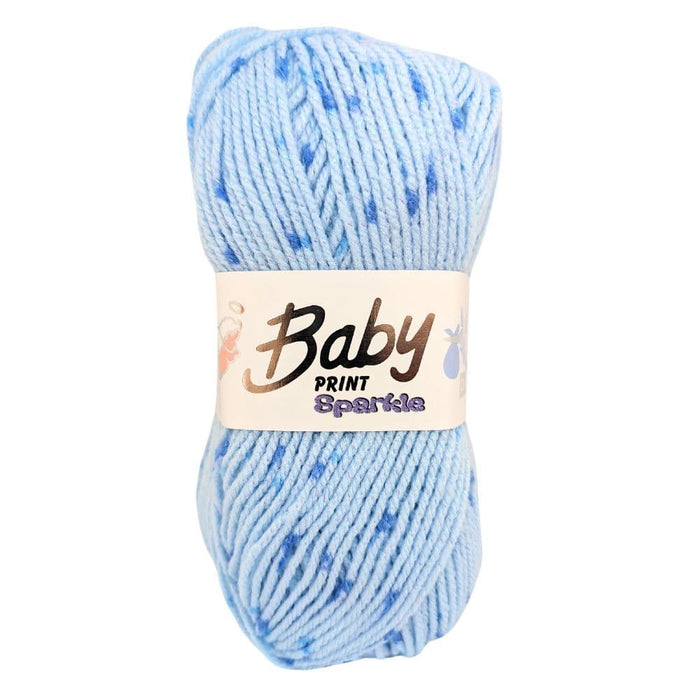 Woolcraft Baby Print Sparkle DK Blue (1655)