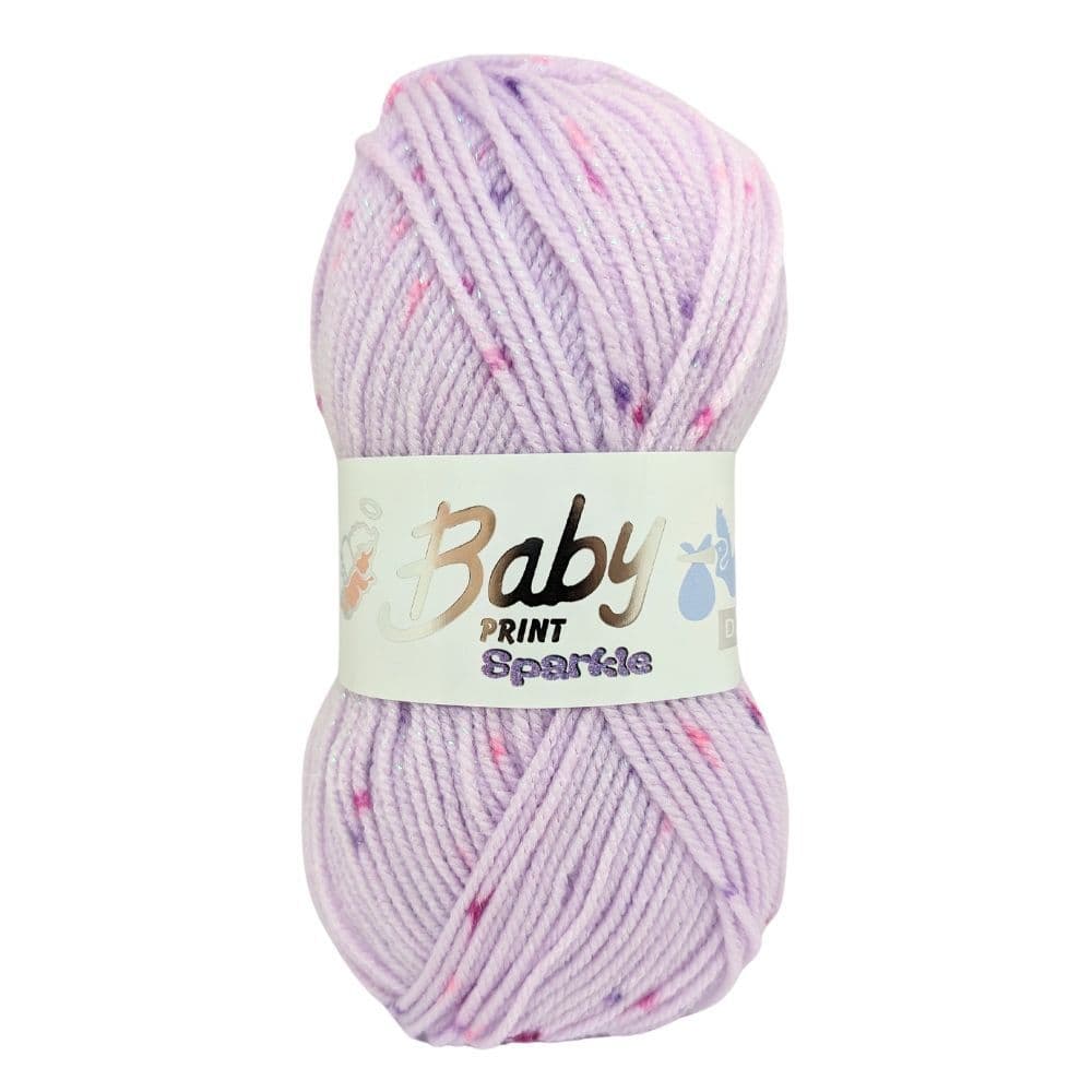 Woolcraft Baby Print Sparkle DK Lilac (1658)