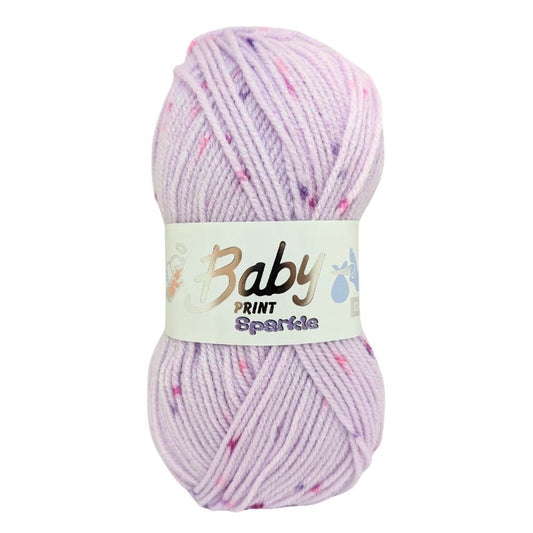 Woolcraft Baby Print Sparkle DK Lilac (1658)