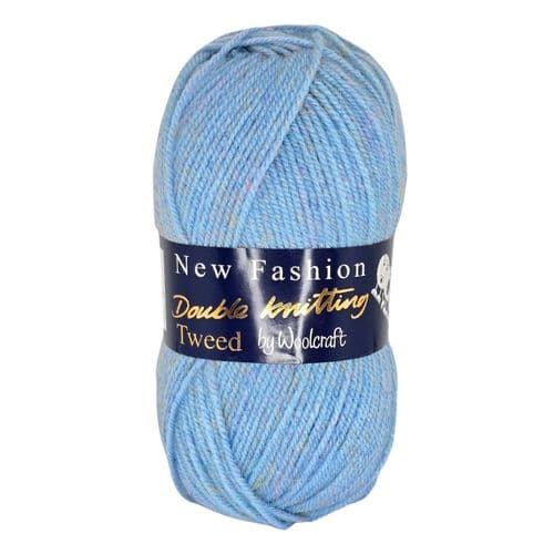 Woolcraft New Fashion DK TWEED Knitting Yarn / 5 Balls X 100g Double Knitting Wool Shade Fisher (1018)