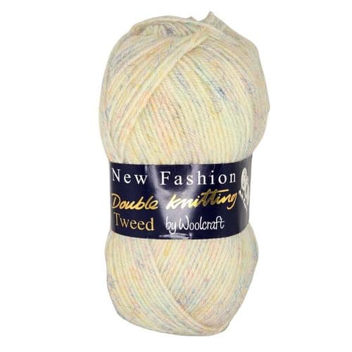 Woolcraft New Fashion DK TWEED Knitting Yarn / 5 Balls X 100g Double Knitting Wool Shade  Honeycomb (1019)