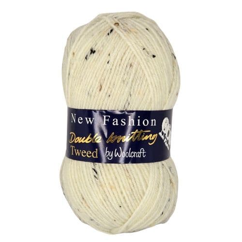 Woolcraft New Fashion DK TWEED Knitting Yarn / 5 Balls X 100g Double Knitting Wool Shade Starling (1015)